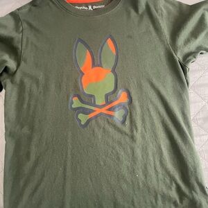 Psycho Bunny Kids Olive and Orange Tee